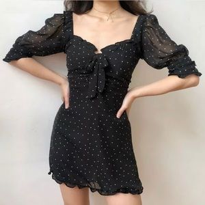 Short mini Summer dress or any season with boots.